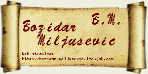 Božidar Miljušević vizit kartica